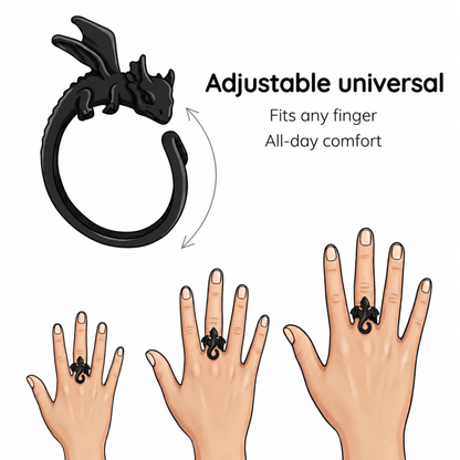 Chimuelo y Furia Luminosa Anillos ajustables